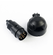 Разъем для фаркопа/прицепа в сборе пластиковый (7 контактов, вилка + розетка)