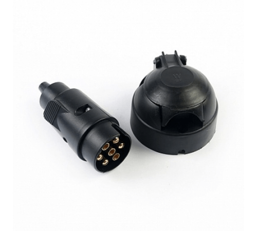 Разъем для фаркопа/прицепа в сборе пластиковый (7 контактов, вилка + розетка)