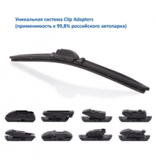 Щетка стеклоочистителя зимняя GY Winter Premium 17"/43 см, 9 переходников