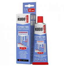 Герметик силиконовый универсальный белый тюбик 85мл. KUDO