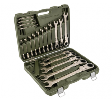 Набор ключей комб. трещоточных шарнирных 20 шт., кейс пластик ДТ