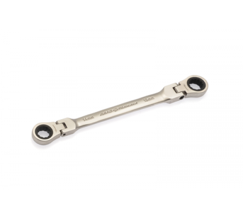 Ключ трещоточный шарнирный двусторонний 14×15 мм ДТ