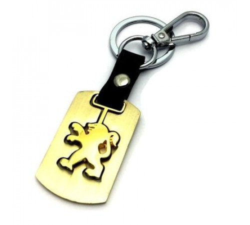 Брелок металл,логотип Пежо на подвеске BZM 008