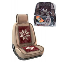 Накидка на сиденье Nova Bright-fusion дер.массажная с сеткой и поголовн.,с рисунком,вишне.(131х51см)