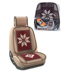 Накидка на сиденье Nova Bright-fusion дер.массажная с сеткой и поголовн.,с рисунком,вишне.(131х51см)