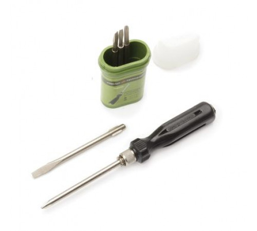 Отвертка цанговая со вставками (шлиц 3,5,6 мм, РН1,РН2) 5 предм. ДТ