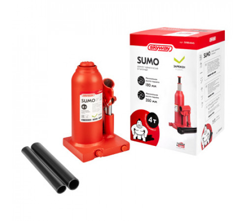 Домкрат гидравлический бутылочный SKYWAY SUMO  4т h 180-350мм