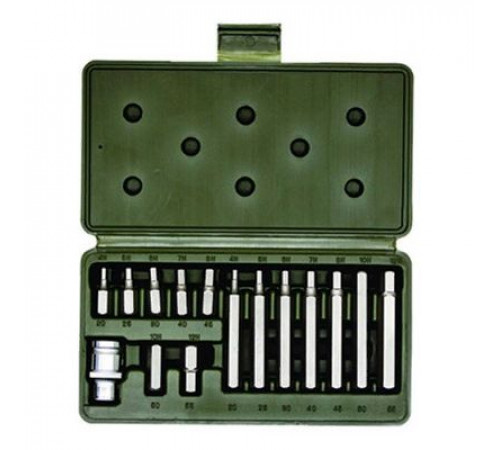 Набор вставок 15 предм. 3/8 Шестигранных 30 и 75мм ДТ