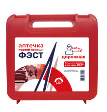 Аптечка автомобильная ФЭСТ №1 в красном футляре ТУ 9398119-10973749-2010