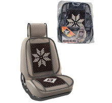 Накидка на сиденье Nova Bright-fusion дер.массажная с сеткой и поголовн.,с рисунком,корич.(134х51см)