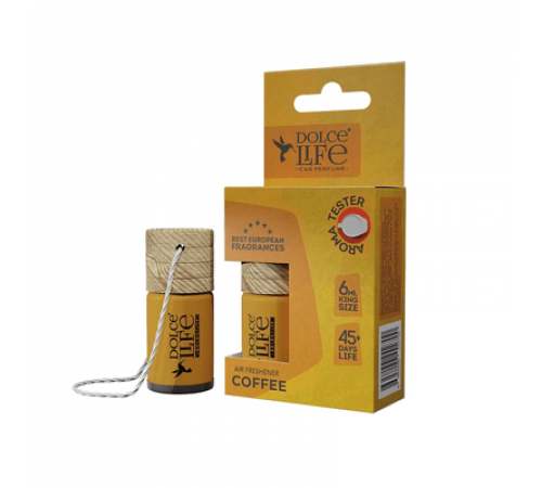 Ароматизатор Dolce Life Classic бутылочка с дер.крышкой Кофе с пробником 6мл~