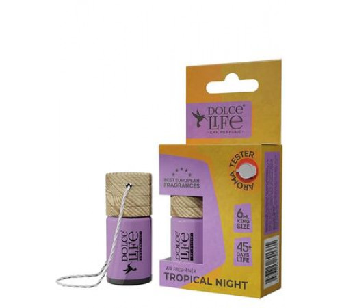 Ароматизатор Dolce Life Classic бутылочка с дер.крышкой Tropical night с пробником 6мл~