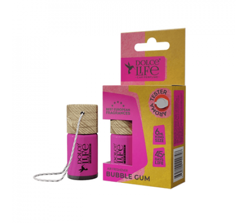 Ароматизатор Dolce Life Classic бутылочка с дер.крышкой Бабл Гам с пробником 6мл~