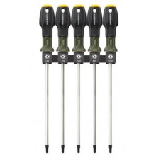 Набор отверток TORX с отверстием (T10,T15,T20,T25,T30) длиной 250 мм, 5 штук ДТ