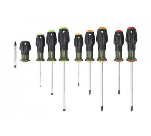 Набор отверток c трехкомпонентными рукоятками 9предм. SL, PH, PZ  ДТ