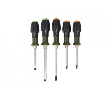 Набор отверток усиленных с трехкомпонентными рукоятками 5предм. SL, PH ДТ