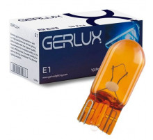 Лампа WY5W 12V W2.1*9.5D 10mm GERLUX Индия Желтая