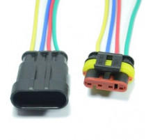 Колодка 4 конт. мама-папа 1,5 мм герметичная в сб. с пров. (SQ928)