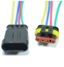 Колодка 4 конт. мама-папа 1,5 мм герметичная в сб. с пров. (SQ928)