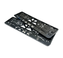 Рамка под номер рельеф TANK серебро