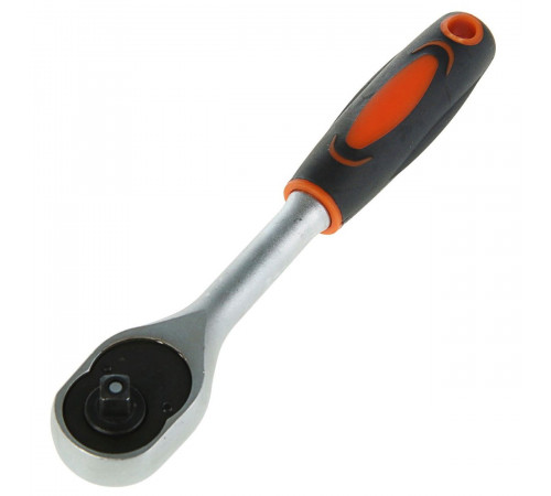 Трещотка 1/2 72 зуба 255мм с резиновой прямой ручкой Avtovirazh