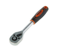 Трещотка 1/4 45 зубов 155мм с резиновой прямой ручкой Avtovirazh