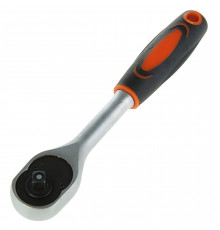 Трещотка 1/4 72 зубов 155мм с резиновой прямой ручкой Avtovirazh