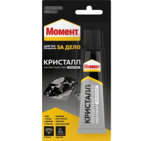 Клей МОМЕНТ Кристалл контактный Туба на блистер-карте Прозрачный 30 мл
