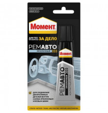 Клей МОМЕНТ РемАвто Прозрачный контактный Туба на блистер-карте Прозрачный 30 мл