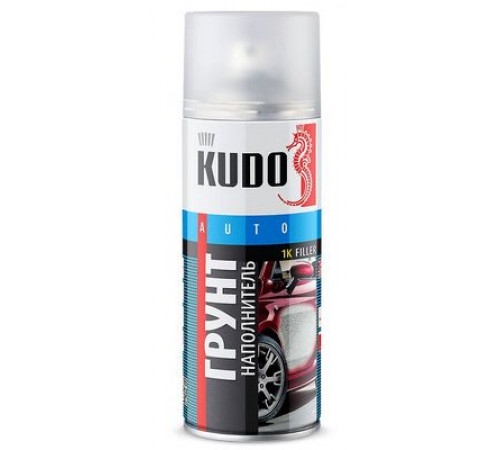 Грунт-наполнитель 1К акриловый белый KUDO аэрозоль 520мл