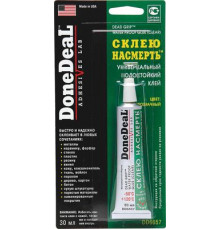 Водостойкий универсальный клей "Склею насмерть" прозрачный DoneDeal 30 мл