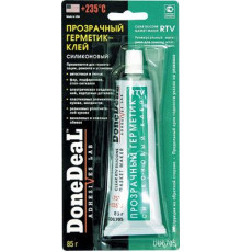 Герметик для стекол прозрачный силиконовый DoneDeal 85 г
