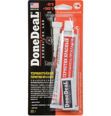 Герметик DoneDeal красный 85г. термостойкий силиконовый формирователь прокладок