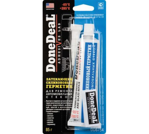 Герметик для стекол затекающий силиконовый DoneDeal 85 г