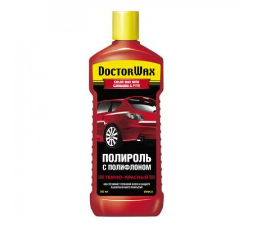 Полироль кузова цветной с полифлоном. Темно-красный DoctorWax 300 мл