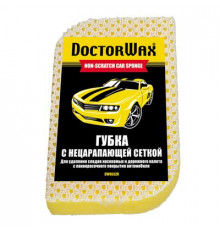 Губка для мойки нецарапающая двухсторонняя с сеткой DoctorWax