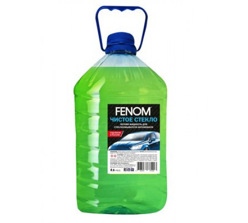 Жидкость в бачок омывателя летняя "Чистое стекло" FENOM 4 л ~