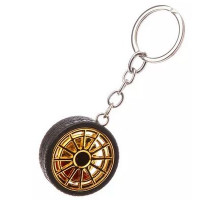 Брелок  Диск колесный с шиной и тормозом. металлический разм.3,5*3,5см BKK 025