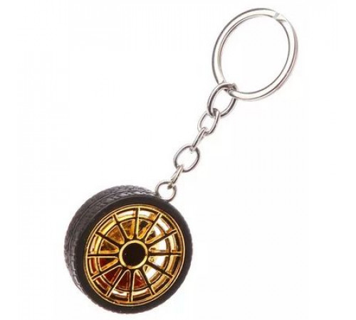 Брелок  Диск колесный с шиной и тормозом. металлический разм.3,5*3,5см BKK 025