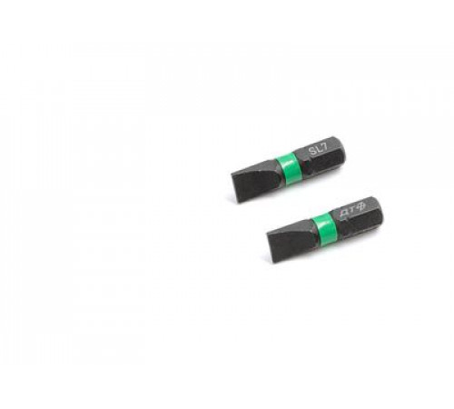 Бита ударная 1/4'', SL7 × 25 мм, 2 шт. ДТ