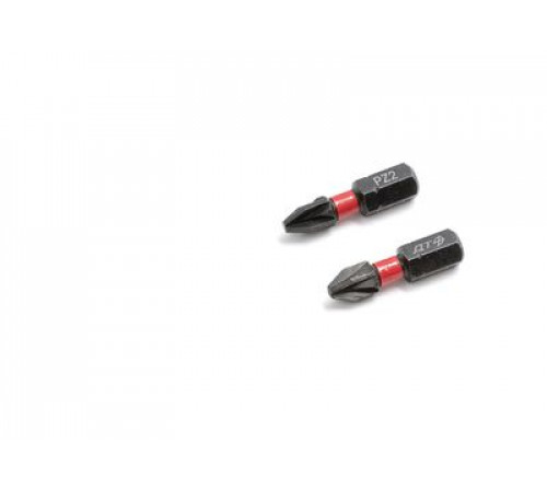 Бита ударная 1/4'', PZ2 × 25 мм, 2 шт. ДТ