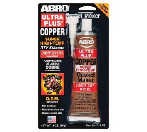 Герметик - прокладка ABRO медно-силиконовый 85г.  371С США