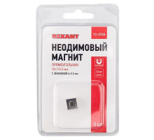 Магнит неодимовый прямоугольник 10х10х3 мм с зенковкой 6х3,5 мм (упаковка 3 шт.) REXANT