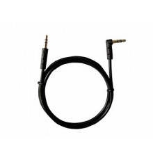 Кабель AUX 3,5 мм штекер-штекер угловой 1 м черный REXANT