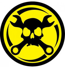 Наклейка РемЧереп большая,виниловая 10x10