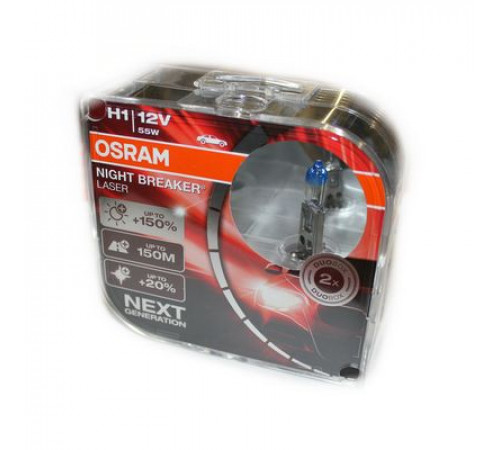 Лампы H1 12V 55W P14.5s +150% 3200K OSRAM_