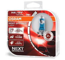 Лампы H4 12V 60/55W P43t +150% 4050K Eurobox OSRAM