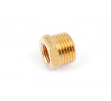 Переходник резьбовой латунный, "папа" 1/2"(M) × "мама" 1/4"(F) ДТ