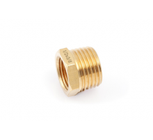 Переходник резьбовой латунный, "папа" 1/2"(M) × "мама" 3/8"(F) ДТ