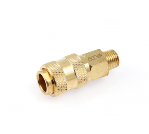 Штуцер быстросъёмный латунный "мама" (F) × "папа" 1/4"(М) ДТ